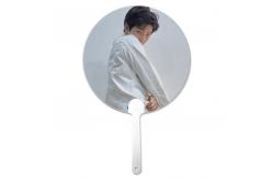China Customized 0.6mm PET 16X17CM 3D Lenticular Hand Fans supplier