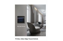 China RS485 Blue Light Style Glass Panel Touch Switch Zinc Alloy Edge Frame supplier