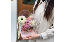 China Valentine's Day hand-held flower box, transparent pvc folding diy bouquet supplier