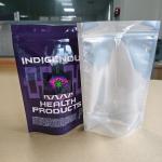Brandable Stand Up Pouches Half Printed And Half Clear Display Window And Base Recyclable Materials Bulk Order for sale