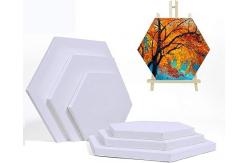 China Hexagon Stretched Canvas Boards , Custom Stretched Canvases For Acrylic Painting supplier