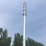 15 Meter Monopole Telecommunications Tower Round Tapered Mast Steel Structure for sale