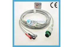 China Schiller One piece 3-lead ECG Cable with leadwires,clip,snap supplier