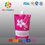 Red Stand Up Spout Pouch Packaging With Top Spout , Liquid Spout Bags for sale