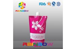 China Customized Printing White Stand Up Spout Pouch For Shampoo / Liquid / Drinking Food supplier
