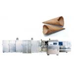 Multidimensional Waffle Ice Cream Cone Biscuit Making Machine / Rolled Sugar Cone Product Line for sale