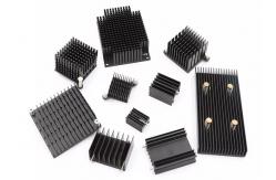 China Electrophoretic Radiator Aluminum Heatsink Extrusion Profiles Sand Blasting supplier