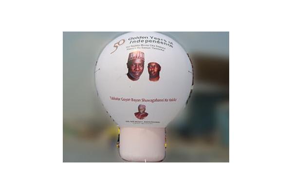 Inflatable advertising balloon / inflatable white giant ground balloon for grand opening