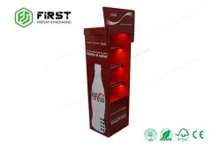 China Promotional POP Custom Folding Cardboard Floor Shelf Display For Drinks supplier