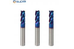 China Blue NaNo Coating 65HRC Carbide End Mill supplier