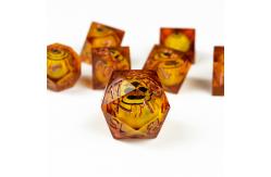 China Stay up late Eyead plus yellow resin desktop game dice set dnd dice supplier