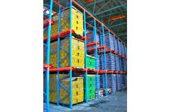 China 5000mm Drive Through Pallet Racking Blue / Orange Industrial Metal Shelving supplier