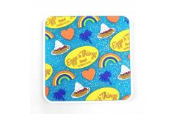 China Custom Promotional Pvc Rubber Coaster With Glitter supplier