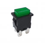 Taiwan Electrical Push Button Switch, 21*15mm, ON-OFF, Green Illuminated for sale