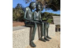 China 1.2M High Custom Bronze Sculpture Figures , Bronze Together Sculpture supplier