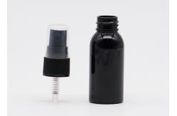 China 20mm Black Refillable Plastic Spray Bottles Empty PET Bottle With Black Mist Pump supplier