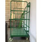 Metallic Folding Roll Cage Trolley Bright Electro Zinc Plated Finish
