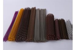 China Copper Aluminum Metal Coil Drapery , Wire Mesh Curtains For Interior Partition supplier
