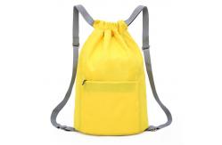 China Recyclable Oxford Drawstring Gym Backpack Custom Logo With Zipper supplier