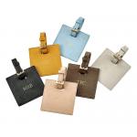 Waterproof Genuine Leather Luggage ID Tags Custom Color Square Shape OEM Size