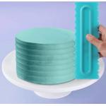 Cake Scrapers Set Plastic Sawtooth Scraper Polisher Butter Cream Cake DIY Tool