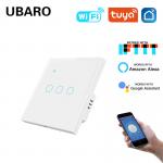 3gang Smart Wi Fi Switch With White Tempered Glass Panel Type 86 Tuya Smart App Support Alexa Voice Timing for sale