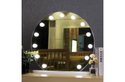 China Round LED Vanity With Mirror And Lights Desktop Adjustable Lighting supplier