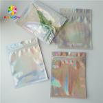 Brightly Laser Cosmetic Packaging Bag  With Clear Front / Back Holographic