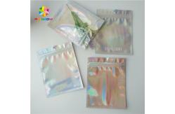 China Brightly Laser Cosmetic Packaging Bag  With Clear Front / Back Holographic supplier