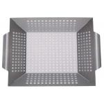 Perforated 13.8 Inch Stainless Steel 304 Grill Basket For Vegetables for sale