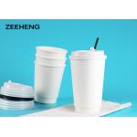 Disposable 8oz 250ml Non Toxic Paper Coffee Cups White Double Wall  For Takeaway for sale