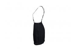 China 190 GSM 100% Polyester Women Pleated Skirt With Adjustable Straps And Buckles supplier