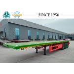 China Triple Axle Flatbed Trailer Flatbed Towing Semi Trailer 1X20FT 1X40FT 2X20FT for sale