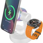 China 5 in 1 Magnetic Wireless Charger Bluetooth Speakers and Night Light for Apple Mag Safe iPhone 17 16e 16 15 14 13 12 Pro Max iWatch and AirPods Fast Charging Station for sale