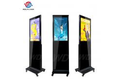 China Movable wheel design 32 kisok in windows system 350nits LCD screen UHD 1080P supplier
