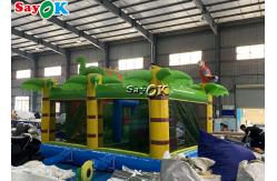 China Zoo Themed Inflatable Bounce House Children'S Playground Water Slide supplier