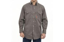 China UL 7.5oz Lightweight FRC Shirts Long Sleeve With Snap Button supplier