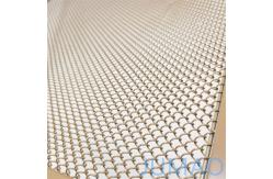 China Custom Mesh Screen Divider Architectural Woven Metal Mesh Champagne Gold supplier