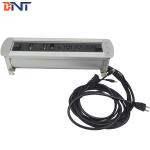 Desk Pop Up Power Data Connector With  3* Universalniversal Plug Configuration