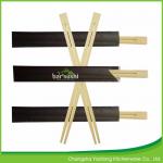 Restaurant 24cm Sushi Roll Chopsticks Twins Bamboo Open Paper Packing for sale