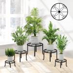 Metal Flower Pot Stand Black Steel Vintage Powder Coating Plant Pots Planters Rack for sale