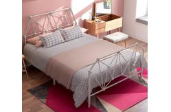 China Modern school cheap wrought iron metal beds student adult deck frame bed supplier