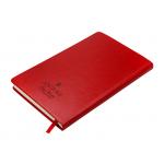 Rectangle Custom Journal Printing And Binding PU Leather Cover Red Embossed Logo