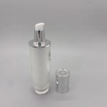 Oval Cylinder 50ml Cosmetic Lotion Pump Skincare Plastic Cylinder for sale