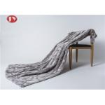 Luxury Gray Stone Embossed Plush Fur Blanket Animal Fur Winter Harmless Super Soft for sale