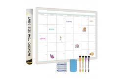 China Erasable Print Dry Erase Poster Monthly Dry Erase Calendar Poster Self Adhesive supplier