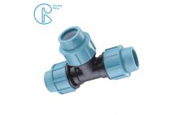 China Irrigation 20 - 110 MM High Density PP Fitting Tee For Quick Connection supplier