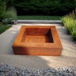 Corten Steel/Weathering Steel Fire Pits Round/Square Wood Burning Fire Pit for sale