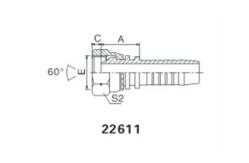China 22611Y BSP Hydraulic Hose Fitting , Hydraulic Hose Pipe Fittings (22611Y ) supplier