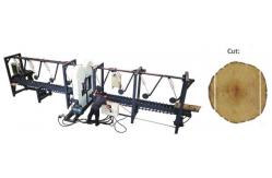 China Log saw cutting Double Vertical Bandsaw Industrial Sawmill Equipment with 700mm Wheel Diameter supplier